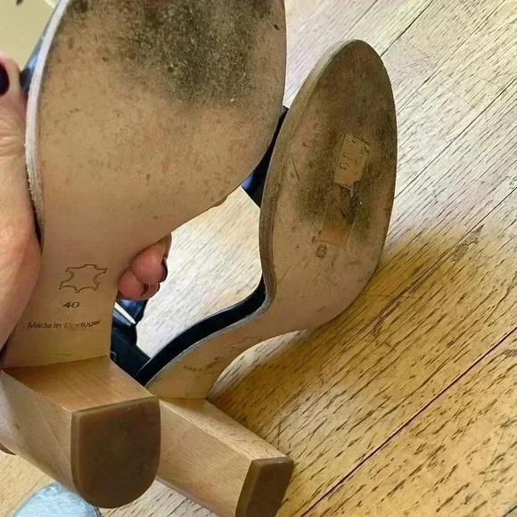 COS navy ankle strap heels - Picture 5 of 5